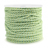 Makramee Band twisted 1.5mm Gold-soft mint green
