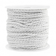 Makramee Band twisted 1.5mm Silver-white