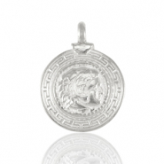 Metall Anhänger DQ Alexander der Große Antik silber (Nickelfrei)