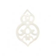 Muschel Anh&auml;nger S&uuml;&szlig;wasserperlmutt Bohemian White (Naturliche Farbe Muschel)