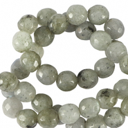 Naturstein Perlen Labradorit 6mm Facett geschliffen Cliffside grey