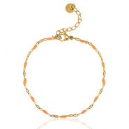 Armbänder aus Stainless Steel - Rostfreiem Stahl Orange-gold