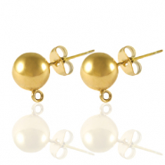 Ohrringe / Ohrstecker aus Stainless Steel - Rostfreiem Stahl mit &Ouml;se 8mm Gold
