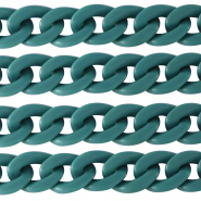 Acrylkette 29mm matt Petrol blue