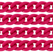 Acrylkette 29mm matt Magenta pink