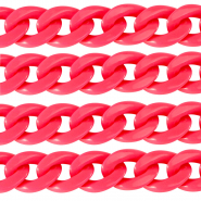 Acrylkette 29mm shiny Neon pink