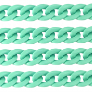 Acrylkette 22mm shiny Turquoise green