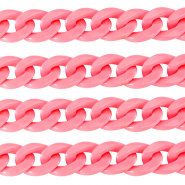 Acrylkette 22mm shiny Hot pink