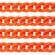 Acrylkette 22mm shiny Neon orange
