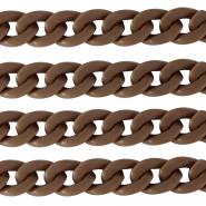 Acrylkette 18mm matt Savannah brown