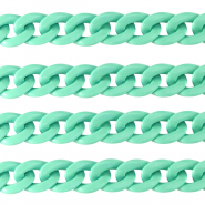 Acrylkette 18mm shiny Turquoise green