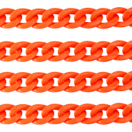 Acrylkette 18mm shiny Neon orange
