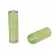 Naturstein Perlen Achat Tubes Green