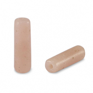 Naturstein Perlen Rosenquarz Tubes Pink