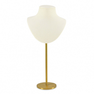 Schmuckdisplay f&uuml;r Ketten B&uuml;ste Gold-beige