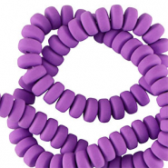 Polymer Perlen Rondell 7mm Deep purple