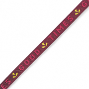 Schmuckband mit Text "good times" Purple-pink