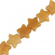 Naturstein Perlen Stern Autumn leaf brown