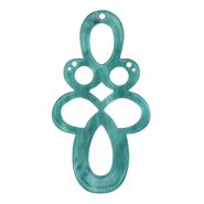 Resin Anh&auml;nger Barock Petrol blue