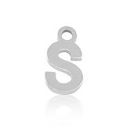 Stainless Steel - Rostfrei Stahl Anh&auml;nger Initial S Silver