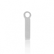 Stainless Steel - Rostfrei Stahl Anh&auml;nger Initial I Silver