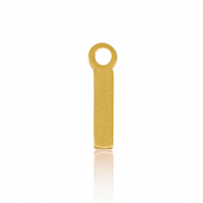 Stainless Steel - Rostfrei Stahl Anh&auml;nger Initial I Gold