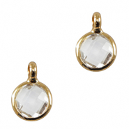 Anh&auml;nger Kristallglas 7mm Crystal-gold
