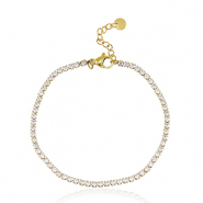 Armb&auml;nder aus Stainless Steel - Rostfreiem Stahl Gold-crystal