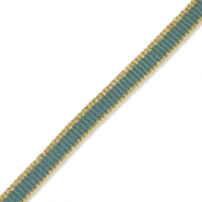 Schmuckband Teal blue-gold