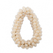 Top Facett Anhänger Tropfen Nude pink