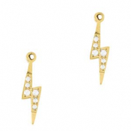 Stainless Steel - Rostfrei Stahl Anhänger Blitz Gold