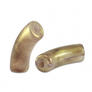 Tube Acrylperlen shiny Golden taupe