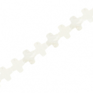 Muschel Perlen Kreuz White