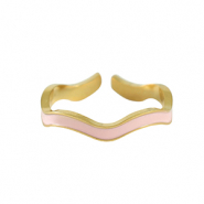 Ringe aus Stainless Steel - Rostfreiem Stahl Gold-light pink