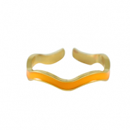 Ringe aus Stainless Steel - Rostfreiem Stahl Gold-orange