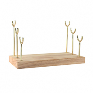 Schmuckdisplay f&uuml;r Ringe 3 Lagen Natural-gold