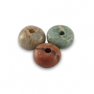 Natursteinperlen Jaspis Rondell 4mm Multicolour red greige