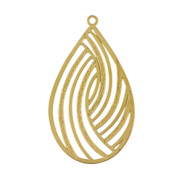 Stainless Steel - Rostfrei Stahl Anh&auml;nger Bohemian Tropfen Gold