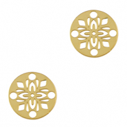 Stainless Steel - Rostfrei Stahl Anhänger Zwischenstück Bohemian 14mm Gold