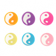 Polymer Perlen Yin & Yang Multicolour-white