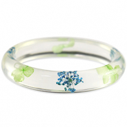 Armb&auml;nder mit getrockneter Blume Green blue
