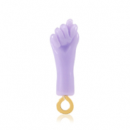 Resin Anh&auml;nger "Mano Fico" Sheer lilac-gold