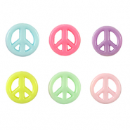 Acryl-Look-Perlen Peace Multicolour pastel