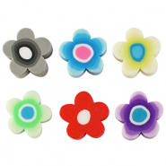Polymer Perlen Blume 9mm Multicolour