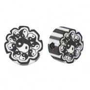 Polymer Perlen Yin & Yang 9mm Black-white