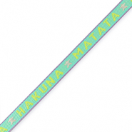 Schmuckband mit Text "hakuna matata" Blue-yellow