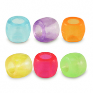 Acryl Perlen Rondell 6mm Multicolour transparent
