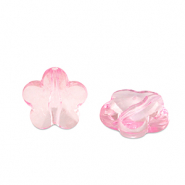 Acryl Perlen Blume Pink transparent
