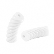 Tube Acrylperlen Twisted White