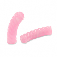 Tube Acrylperlen Twisted Transparent pink